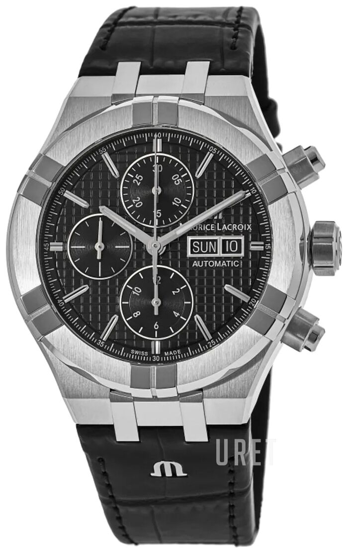 Aikon Svart/Läder Ø44 mm